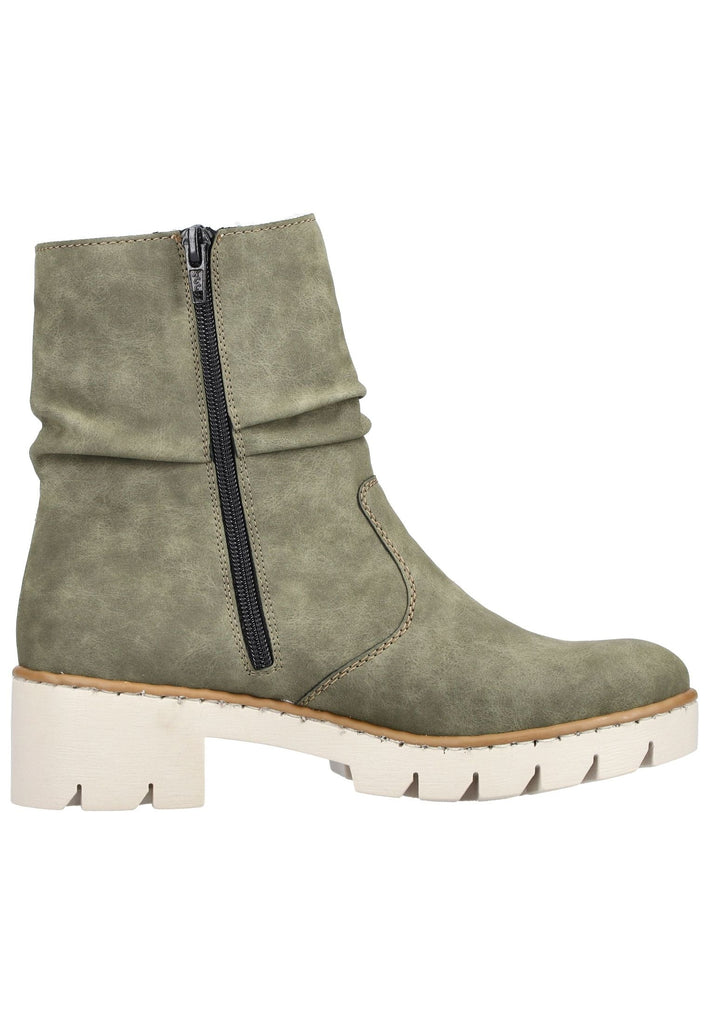 Rieker Stiefelette Lederimitat Dunkelgrün