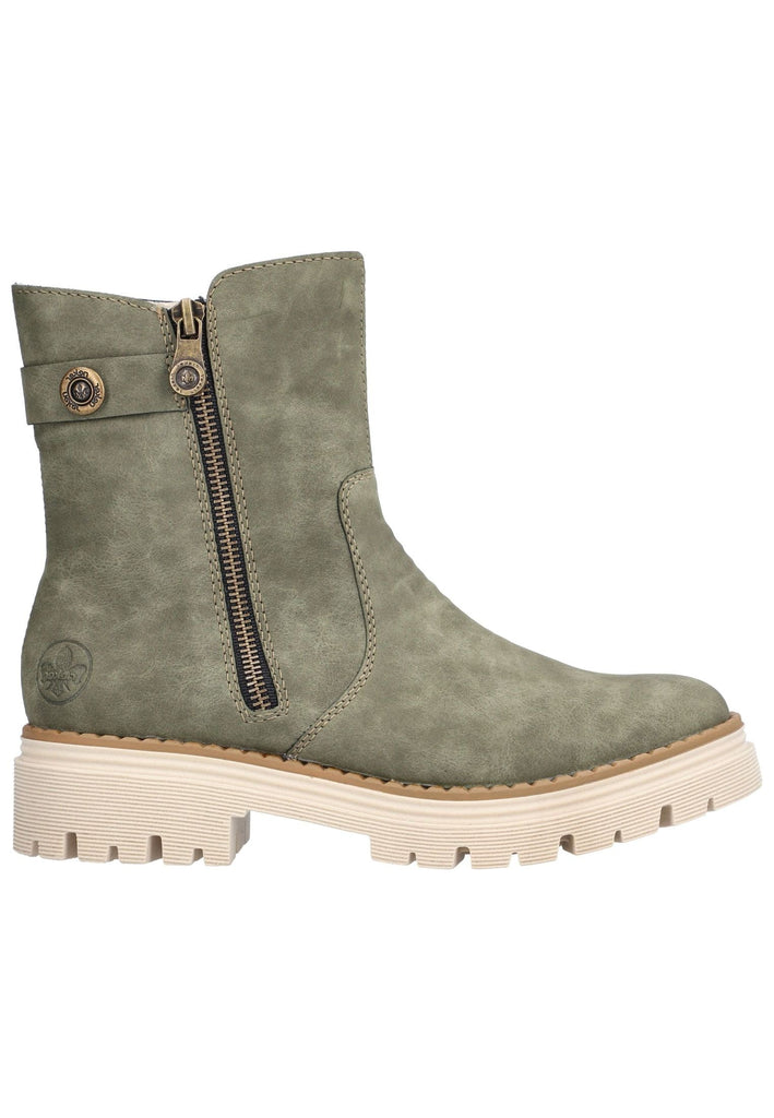 Rieker Stiefelette Lederimitat Dunkelgrün