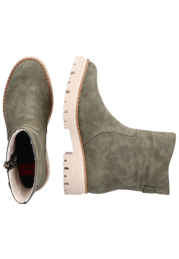 Rieker Stiefelette Lederimitat Dunkelgrün