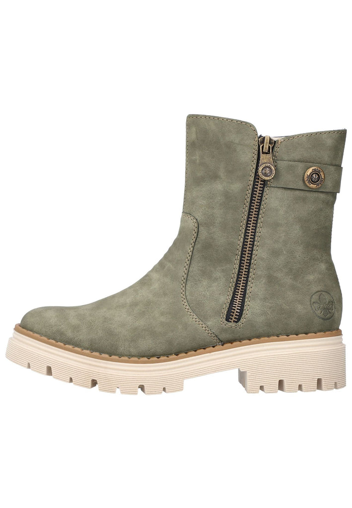 Rieker Stiefelette Lederimitat Dunkelgrün