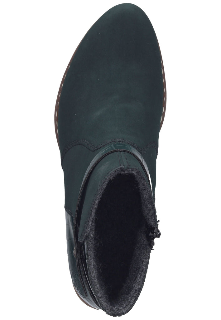 Rieker Stiefelette Lederimitat Dunkelgrün