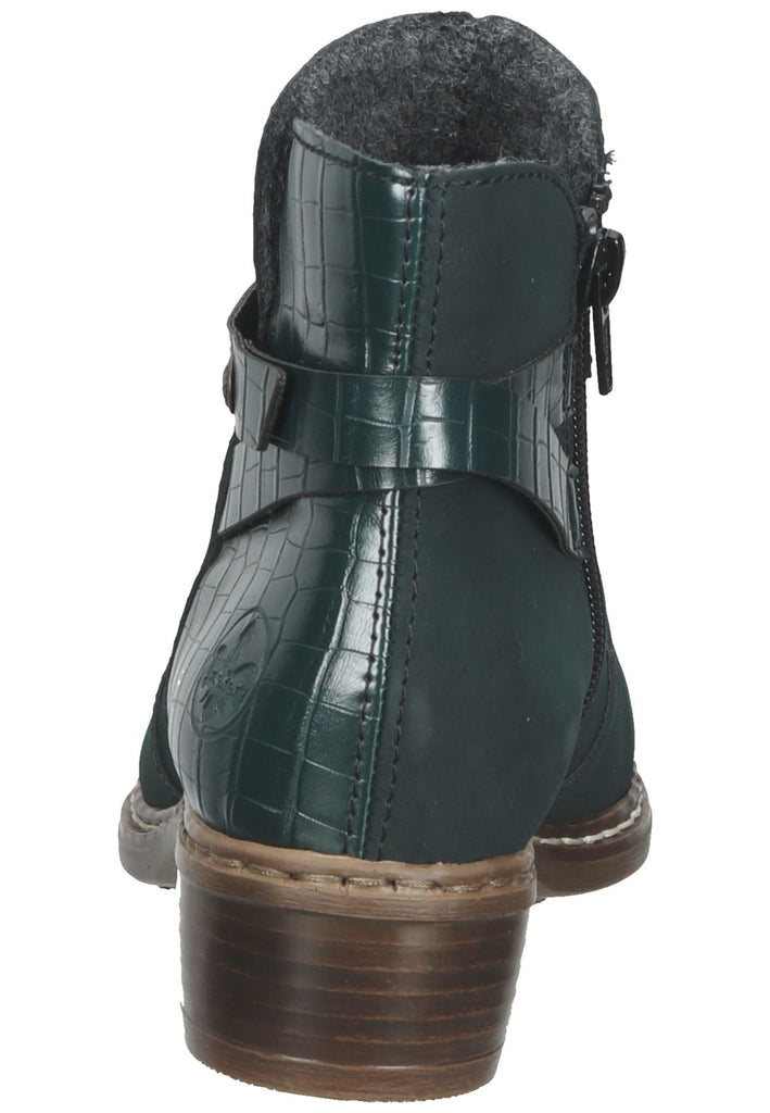 Rieker Stiefelette Lederimitat Dunkelgrün