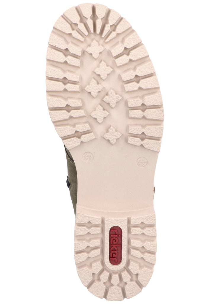 Rieker Stiefelette Lederimitat Dunkelgrün Warmfutter