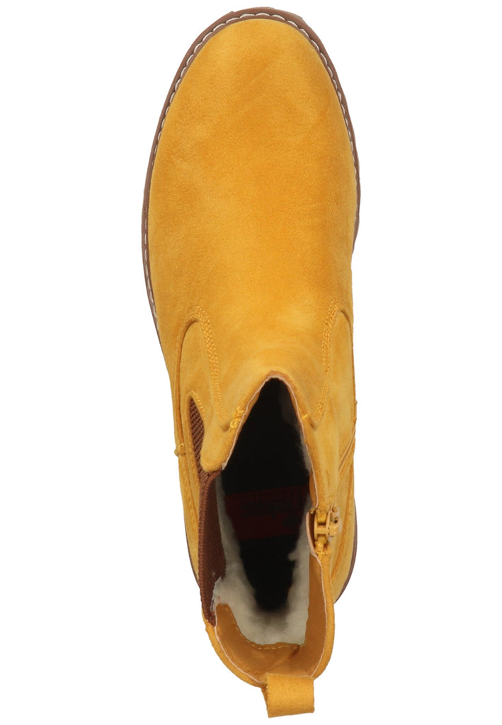 Rieker Stiefelette Lederimitat Gelb Warmfutter