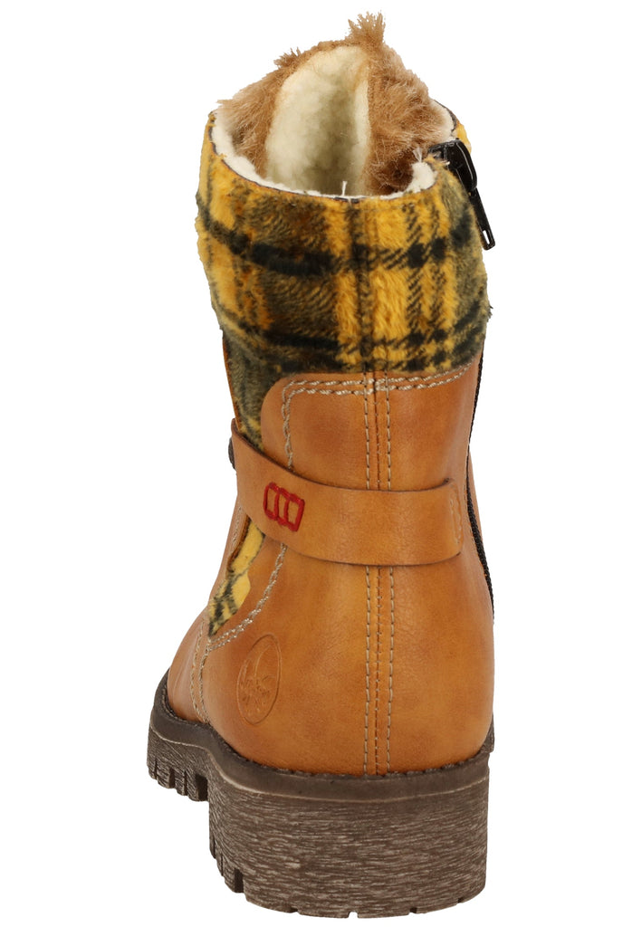Rieker Stiefelette Lederimitat Gelb Warmfutter
