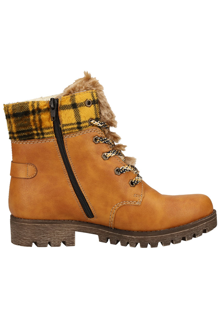 Rieker Stiefelette Lederimitat Gelb Warmfutter
