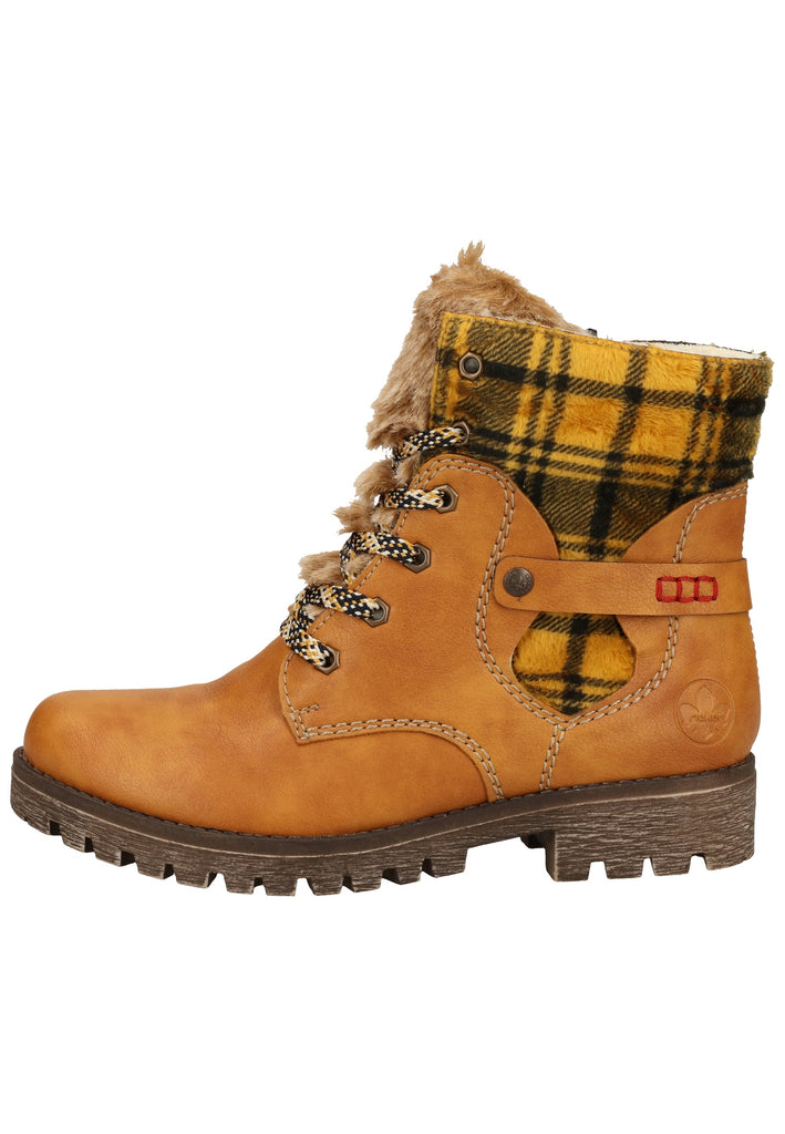 Rieker Stiefelette Lederimitat Gelb Warmfutter