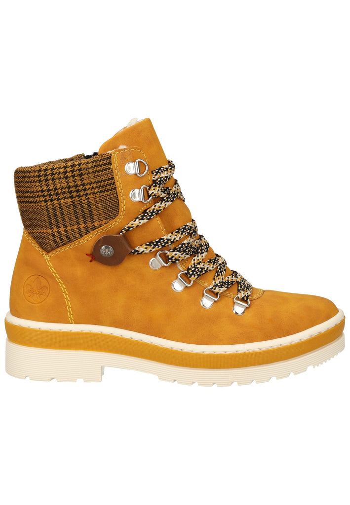 Rieker Stiefelette Lederimitat Gelb Warmfutter