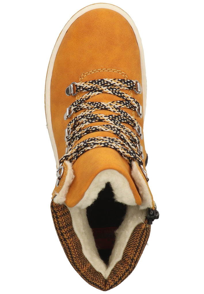 Rieker Stiefelette Lederimitat Gelb Warmfutter