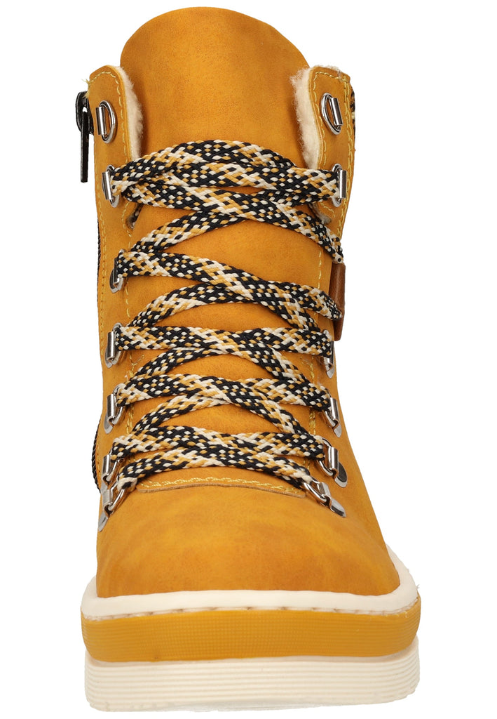 Rieker Stiefelette Lederimitat Gelb Warmfutter