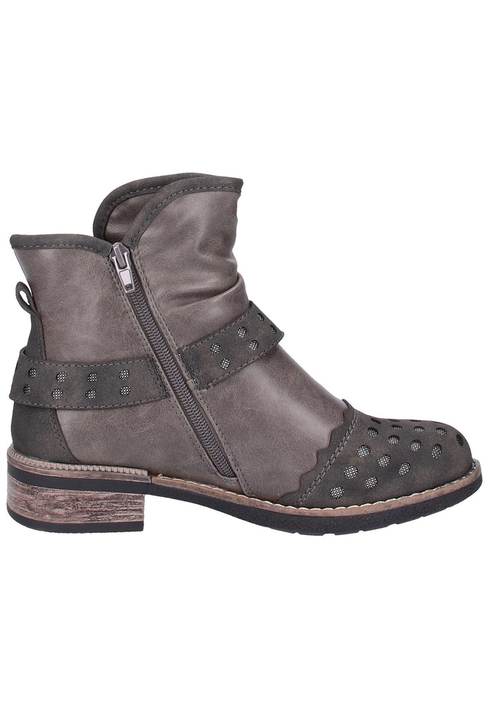 Rieker Stiefelette Lederimitat Grau