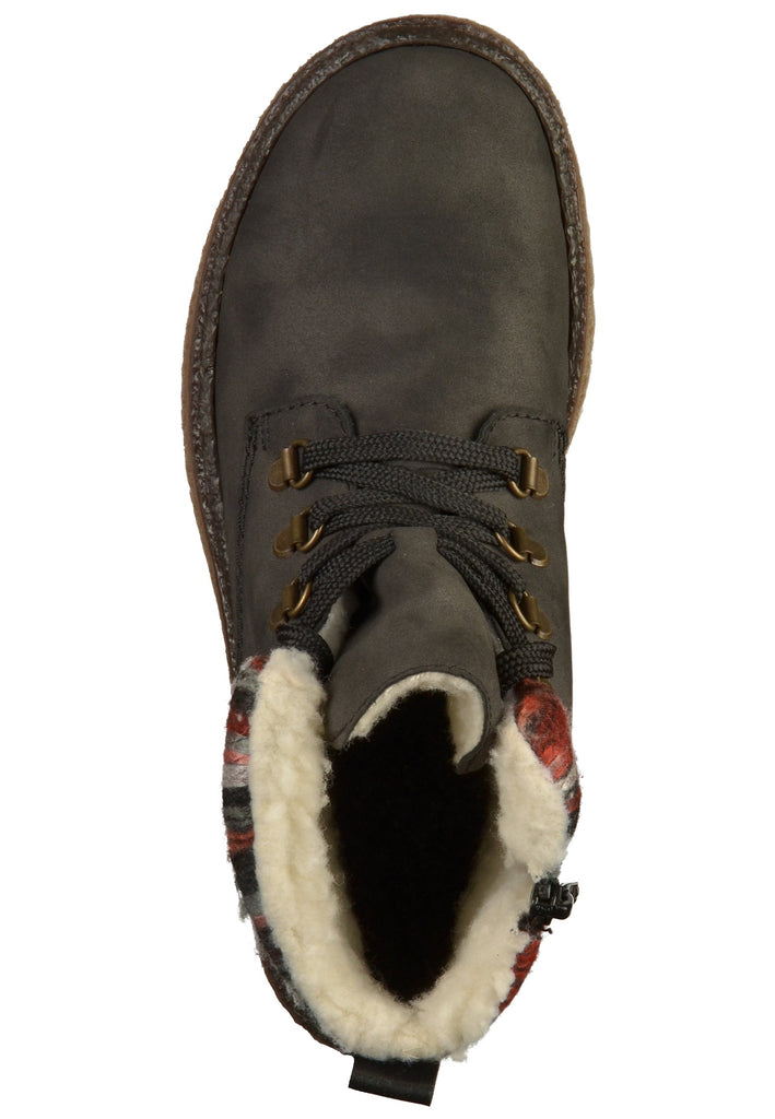 Rieker Stiefelette Lederimitat Grau