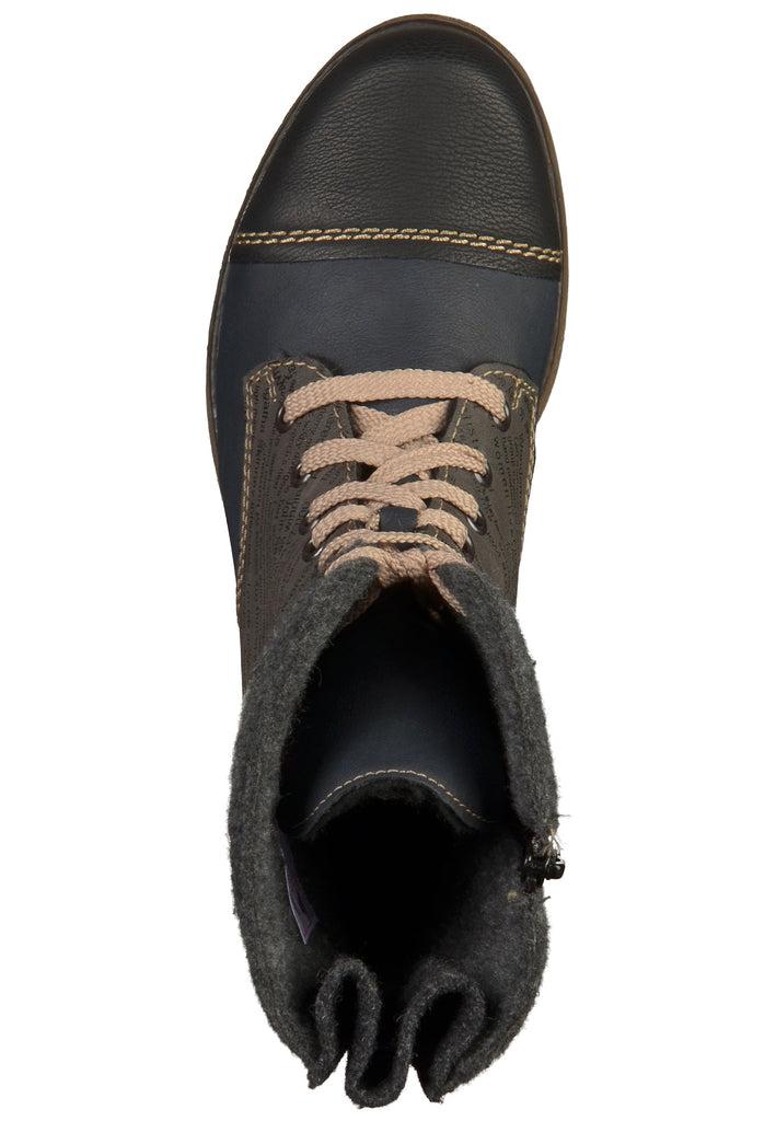 Rieker Stiefelette Lederimitat Grau
