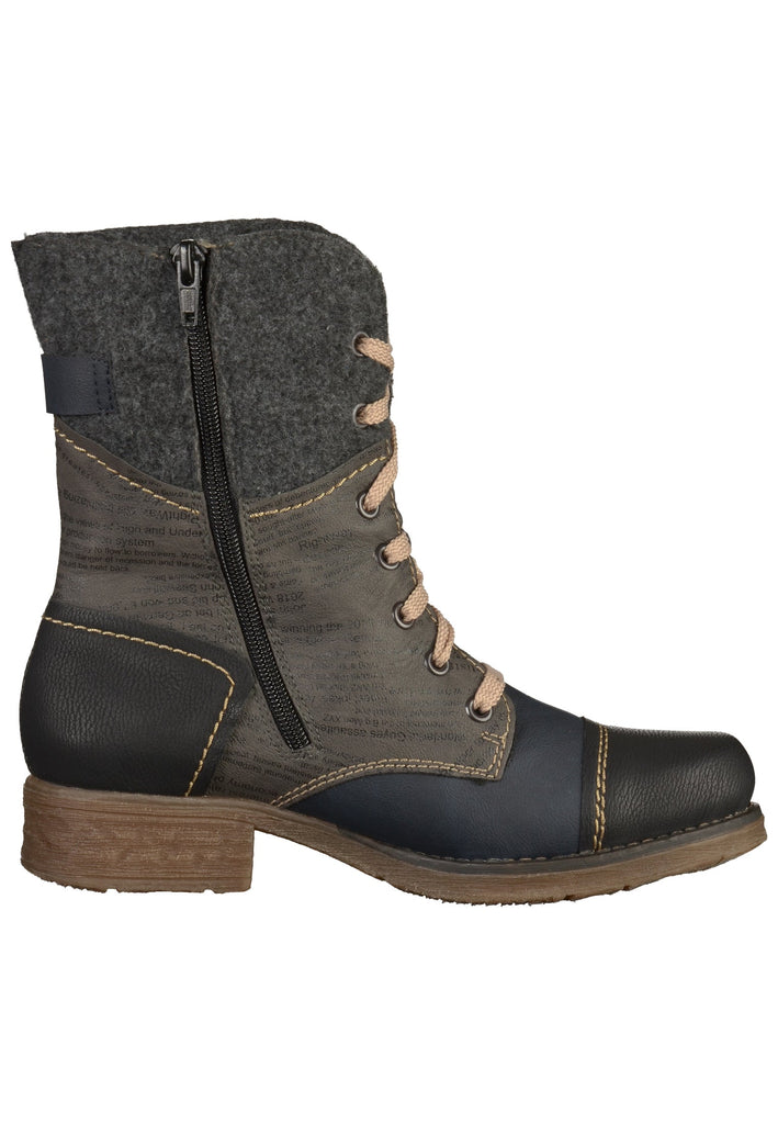 Rieker Stiefelette Lederimitat Grau