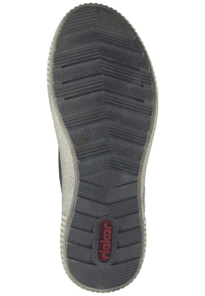 Rieker Stiefelette Lederimitat Grau/Schwarz Warmfutter