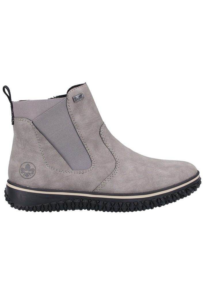 Rieker Stiefelette Lederimitat Grau Warmfutter
