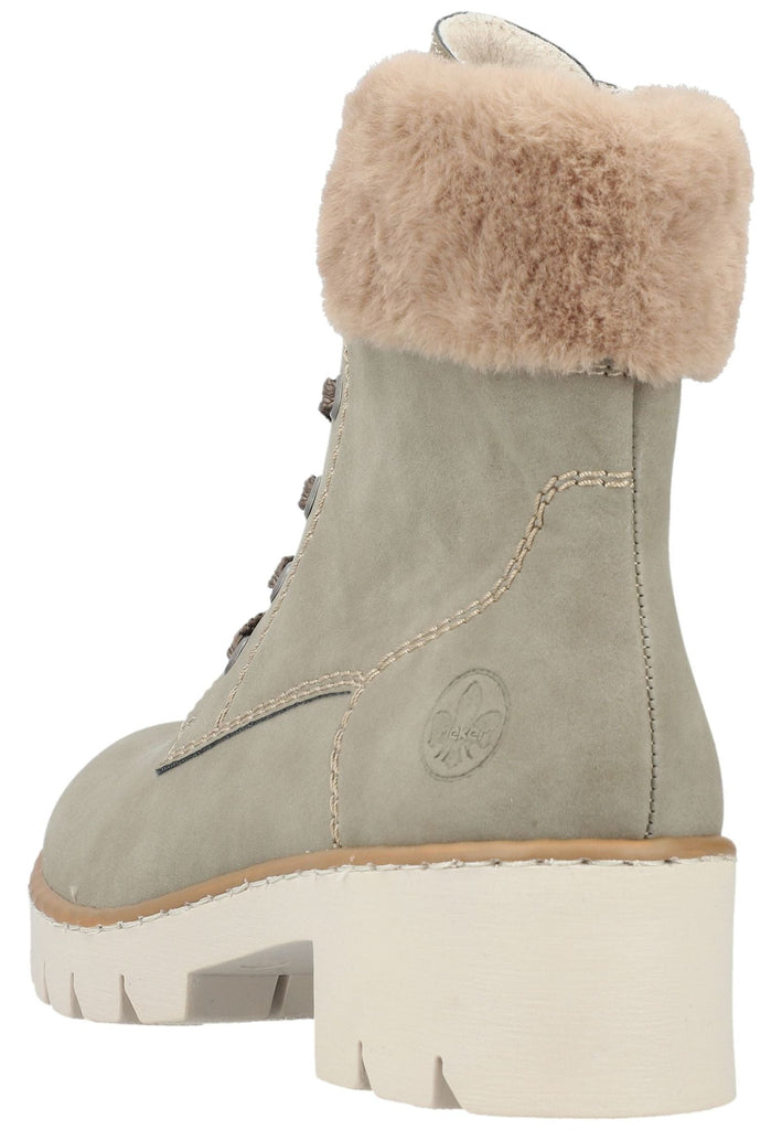 Rieker Stiefelette Lederimitat Grün/Braun