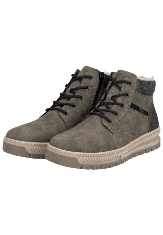 Rieker Stiefelette Lederimitat Kaffee Warmfutter