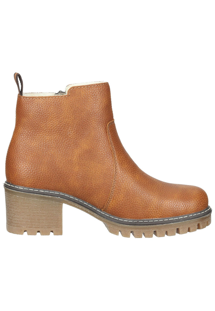 Rieker Stiefelette Lederimitat Mittelbraun