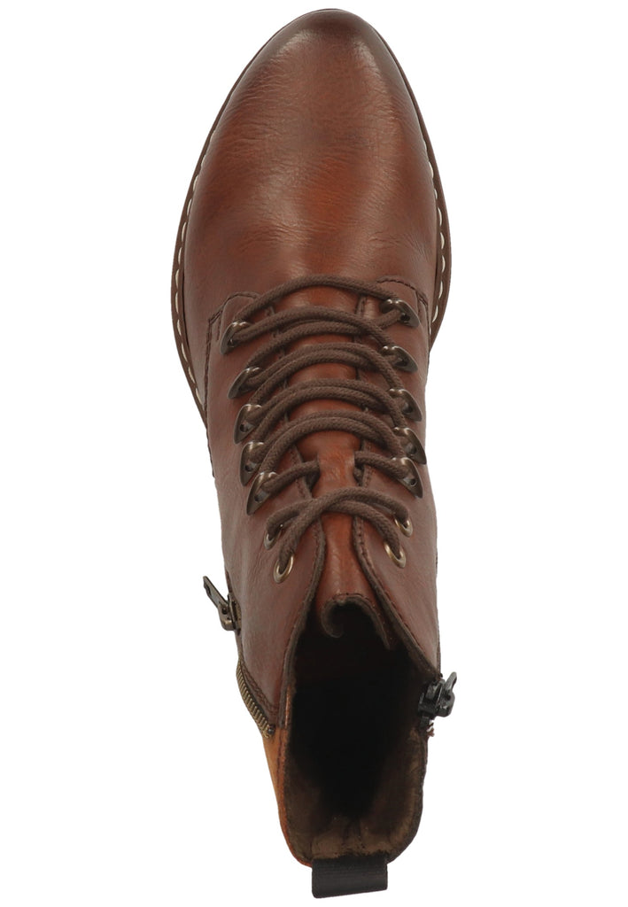 Rieker Stiefelette Lederimitat Mittelbraun Warmfutter