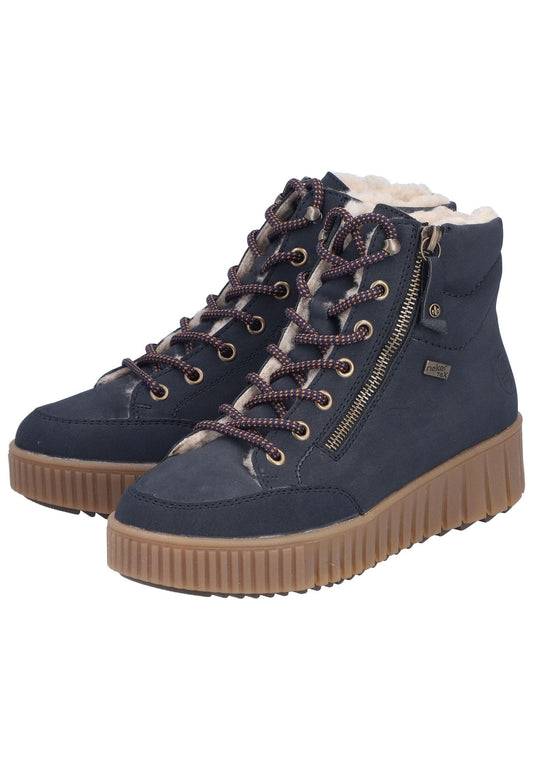 Rieker Stiefelette Lederimitat Pazifik Warmfutter