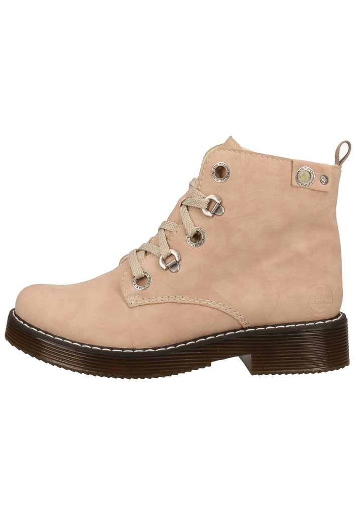 Rieker Stiefelette Lederimitat Rosa Warmfutter