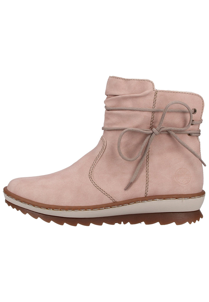 Rieker Stiefelette Lederimitat Rosa Warmfutter