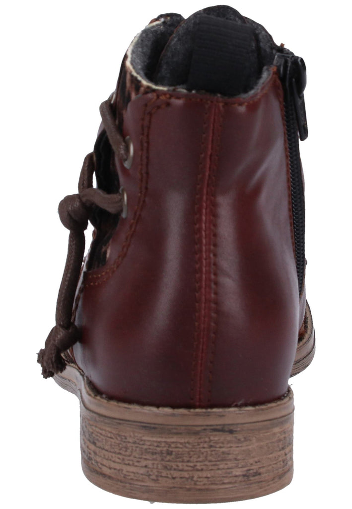 Rieker Stiefelette Lederimitat Rot