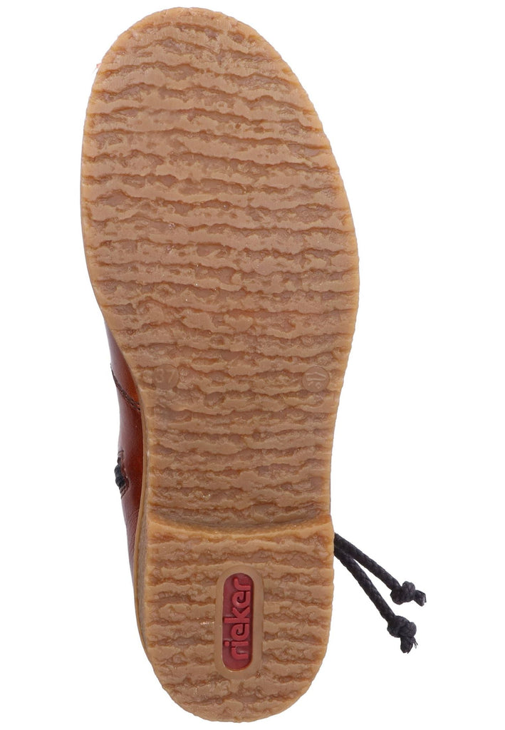 Rieker Stiefelette Lederimitat Rotbraun