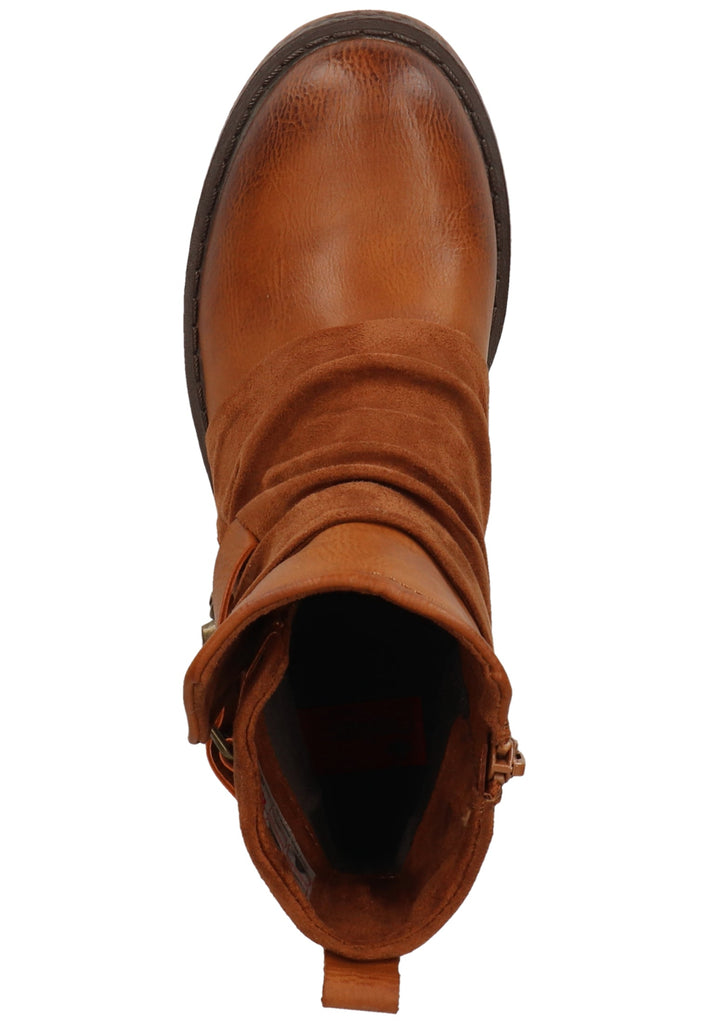 Rieker Stiefelette Lederimitat Rotbraun