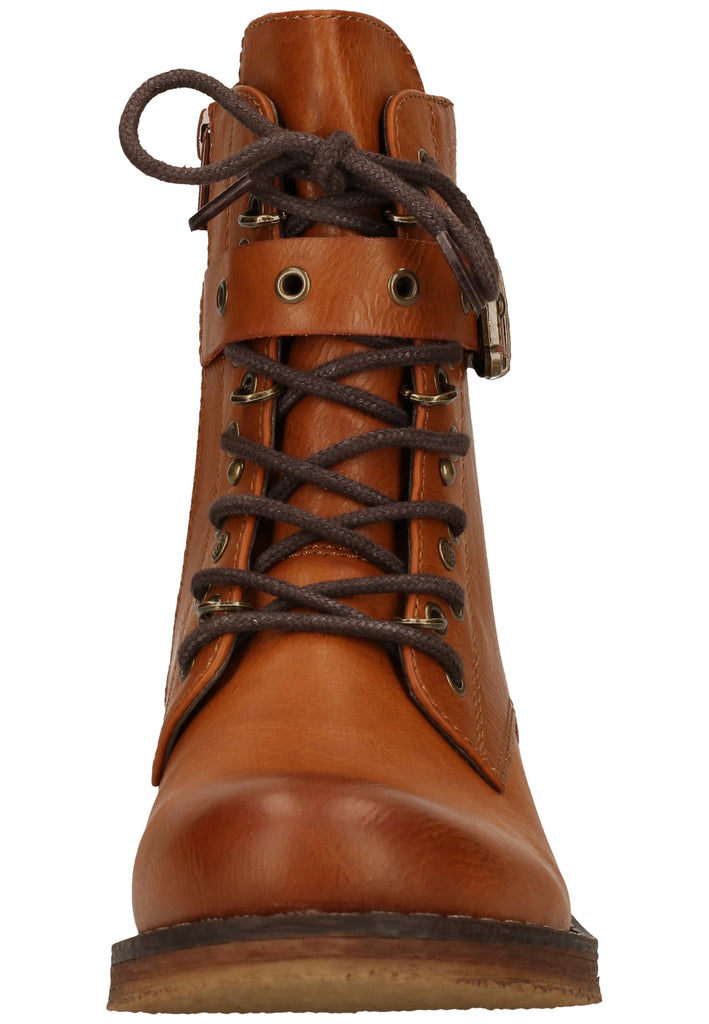 Rieker Stiefelette Lederimitat Rotbraun