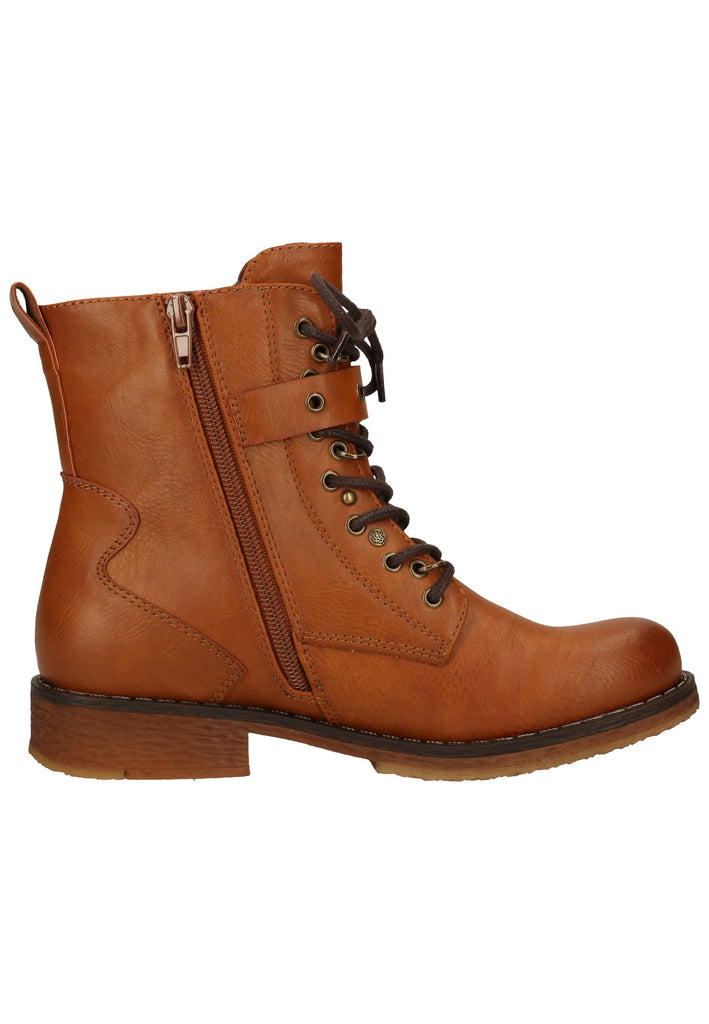 Rieker Stiefelette Lederimitat Rotbraun