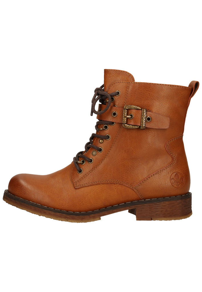 Rieker Stiefelette Lederimitat Rotbraun