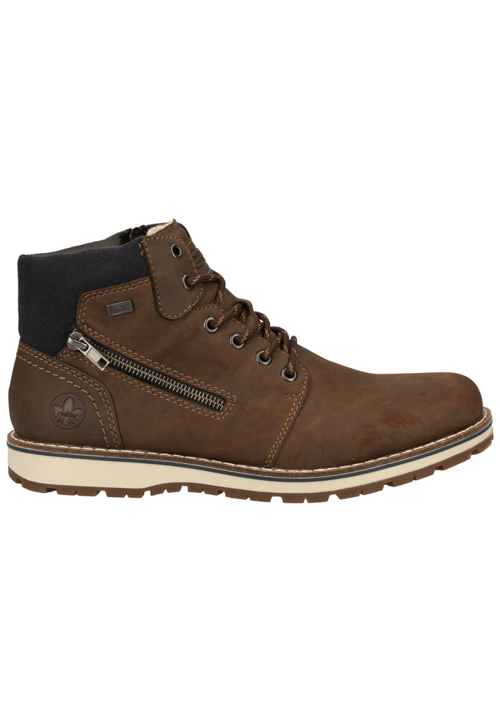 Rieker Stiefelette Lederimitat Schoko Warmfutter