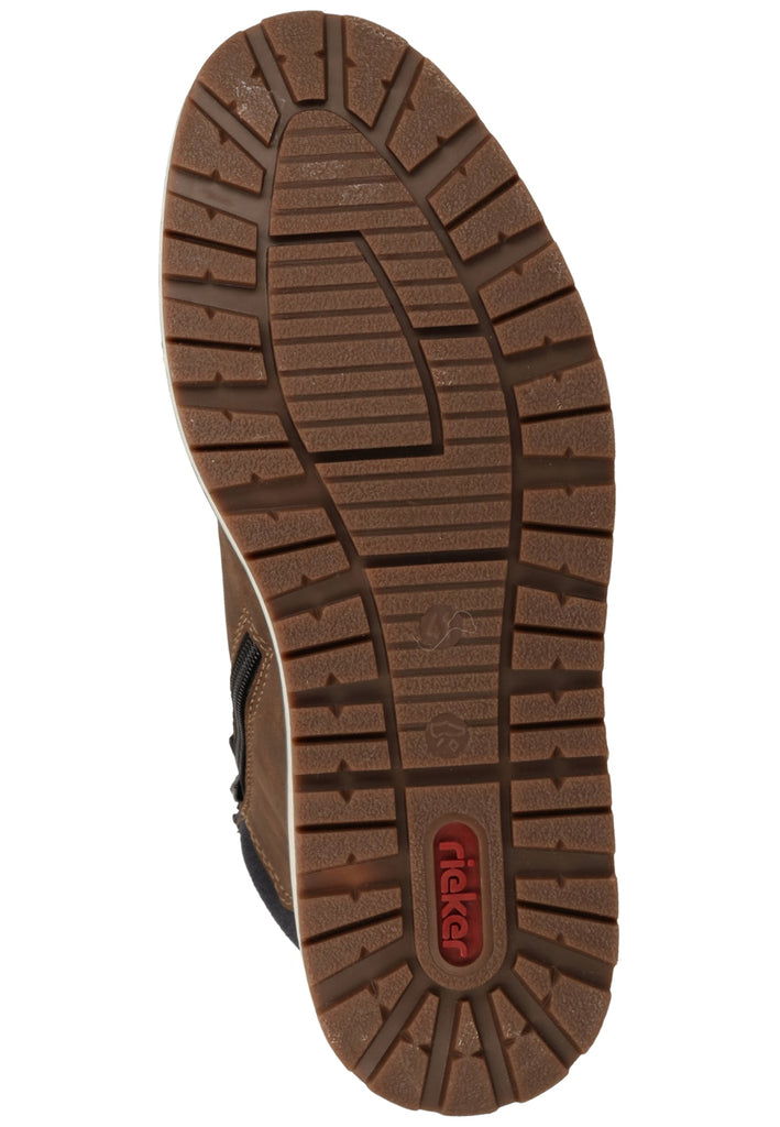 Rieker Stiefelette Lederimitat Schoko Warmfutter