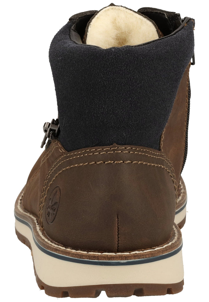 Rieker Stiefelette Lederimitat Schoko Warmfutter