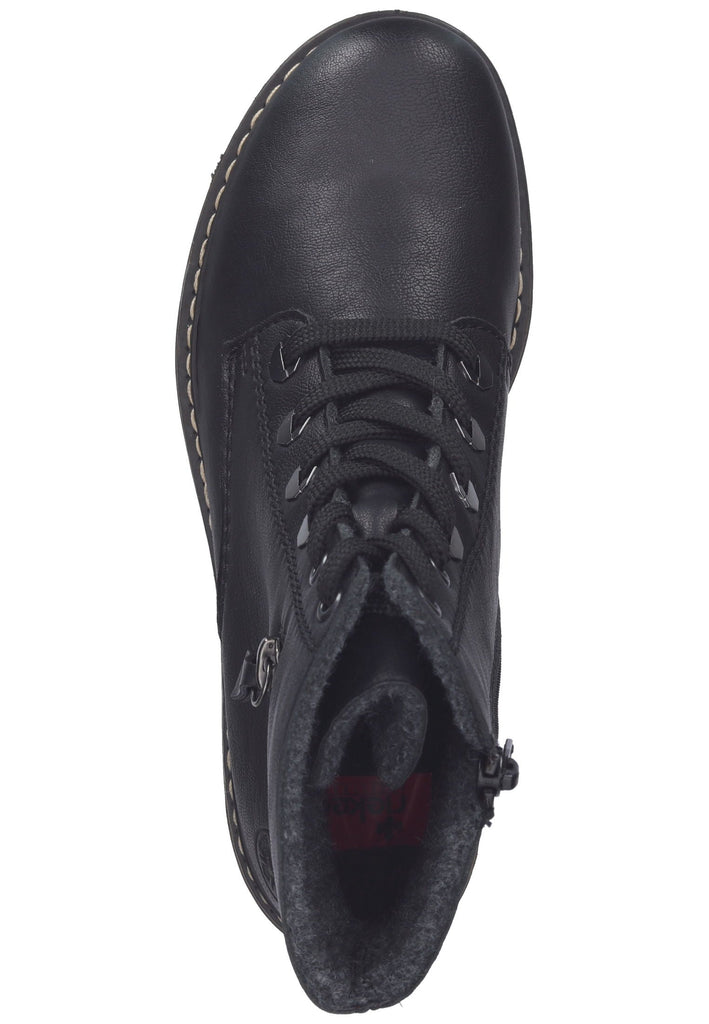 Rieker Stiefelette Lederimitat Schwarz