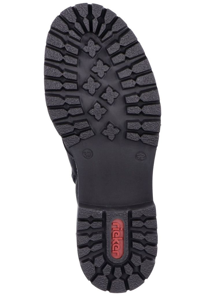 Rieker Stiefelette Lederimitat Schwarz