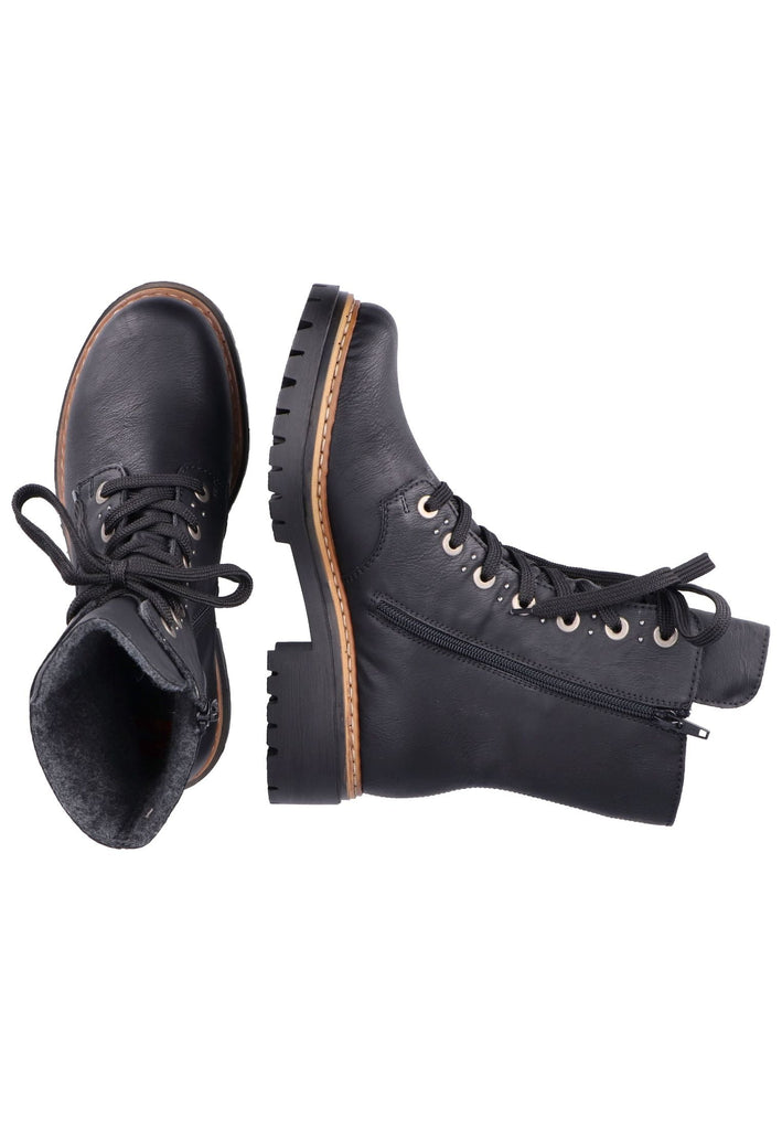 Rieker Stiefelette Lederimitat Schwarz