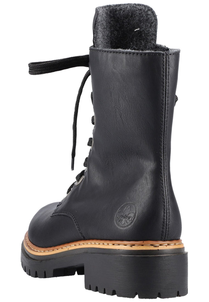 Rieker Stiefelette Lederimitat Schwarz