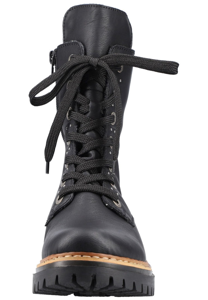 Rieker Stiefelette Lederimitat Schwarz
