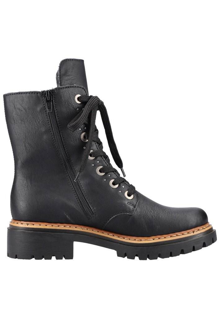 Rieker Stiefelette Lederimitat Schwarz