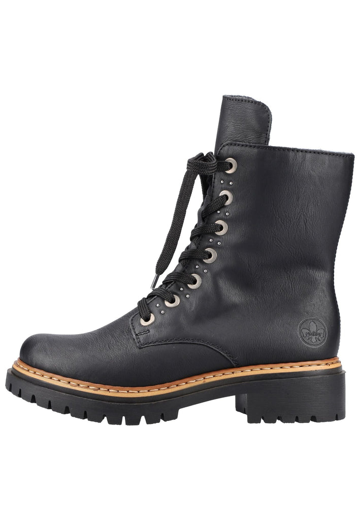 Rieker Stiefelette Lederimitat Schwarz