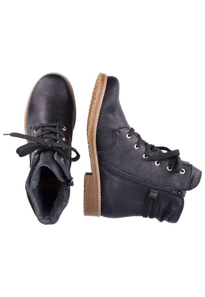 Rieker Stiefelette Lederimitat Schwarz