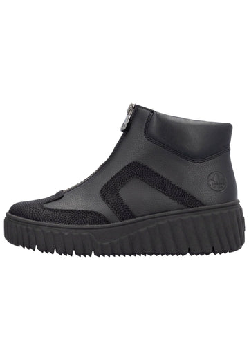 Rieker Stiefelette Lederimitat Schwarz