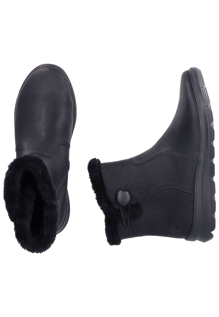 Rieker Stiefelette Lederimitat Schwarz