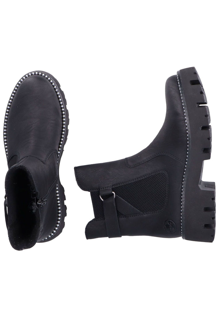 Rieker Stiefelette Lederimitat Schwarz