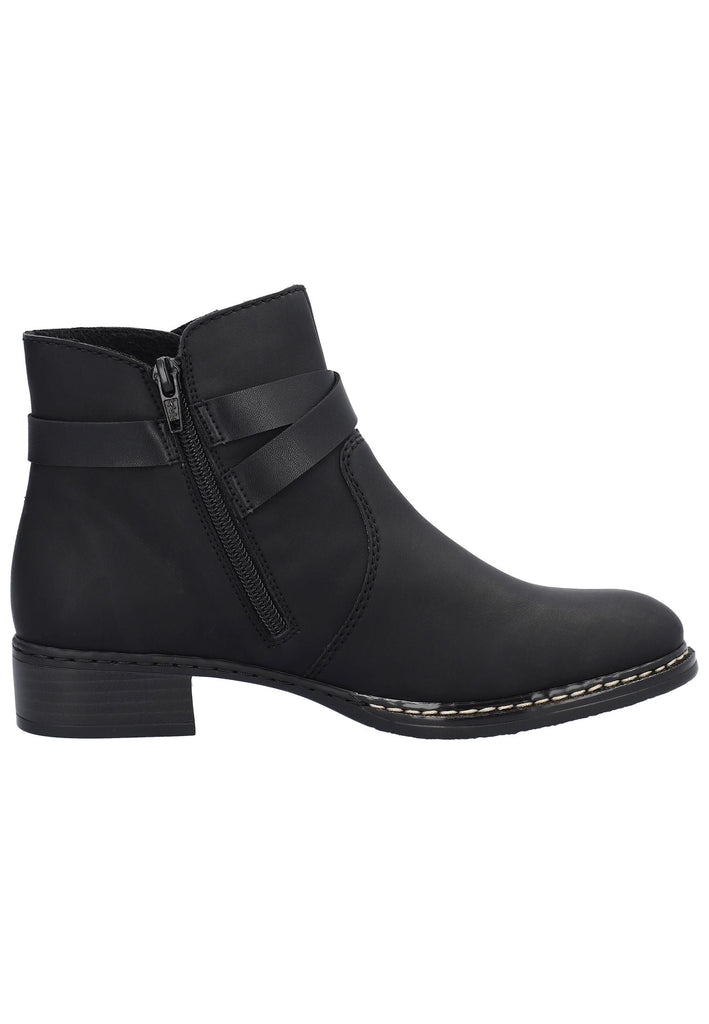 Rieker Stiefelette Lederimitat Schwarz