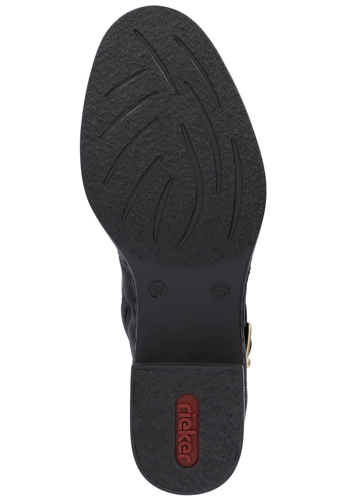 Rieker Stiefelette Lederimitat Schwarz