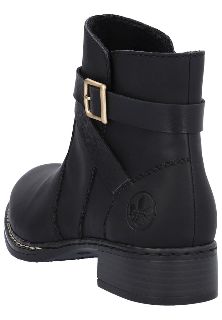 Rieker Stiefelette Lederimitat Schwarz